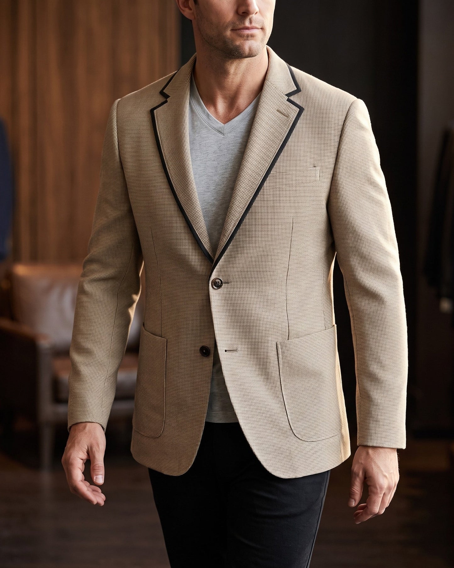 Ricardo Micro-Houndstooth Blazer