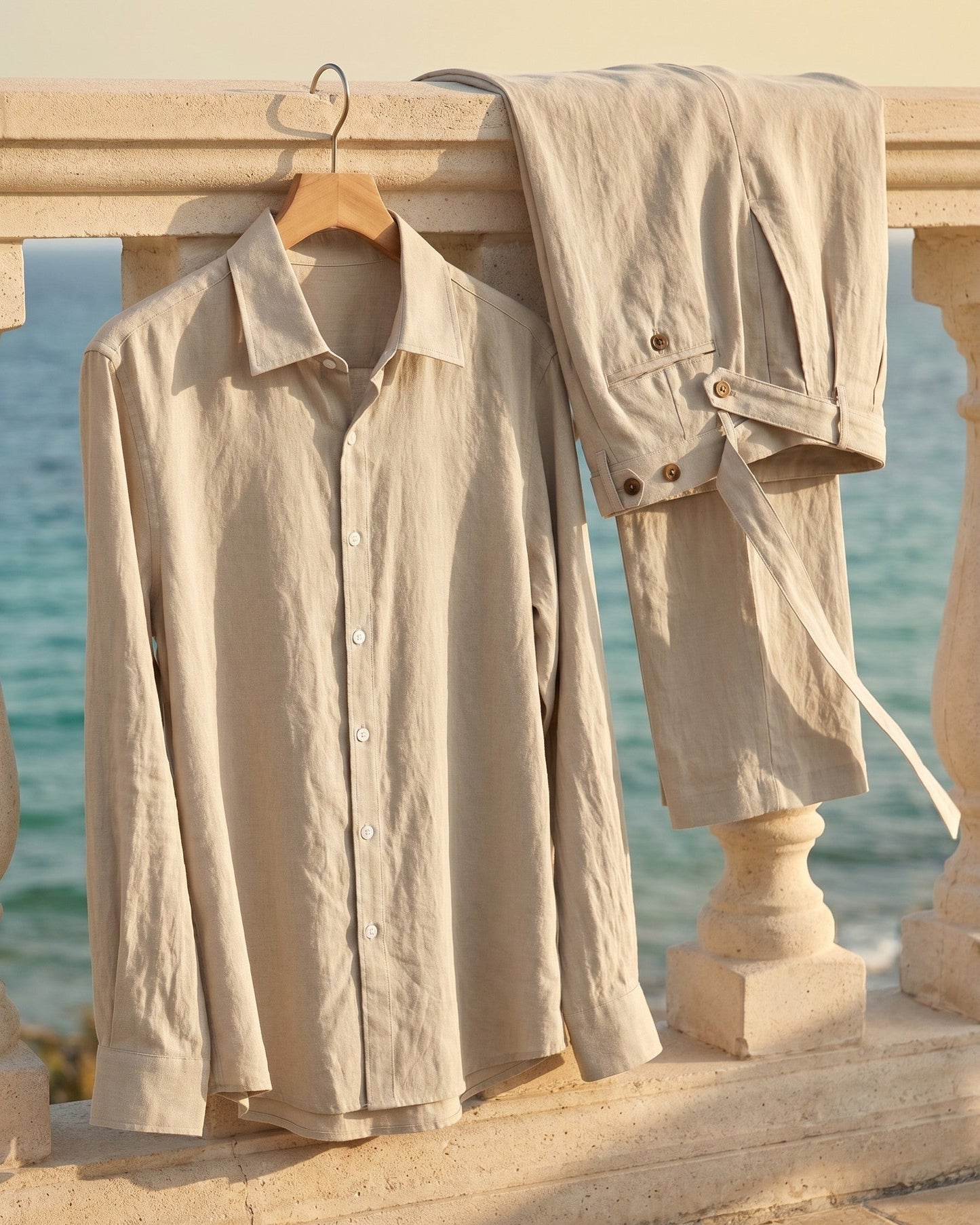Armando Linen Shirt and Trouser Set
