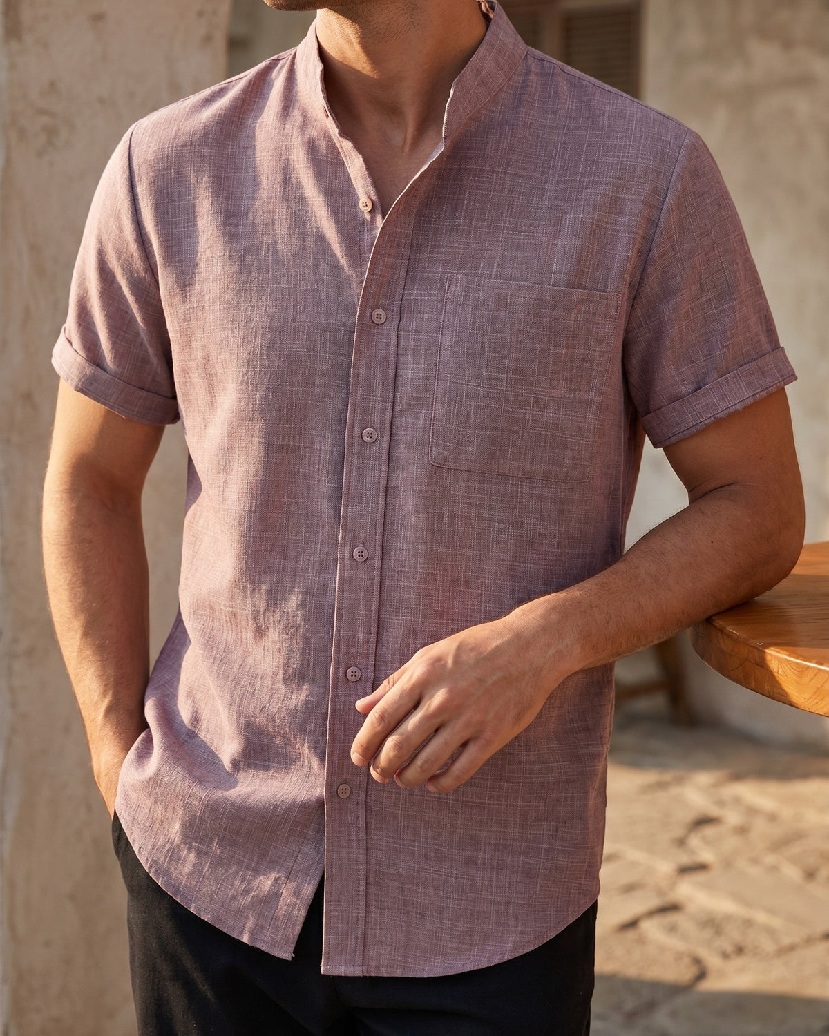 Ignacio Cotton Linen Short-Sleeve Shirt