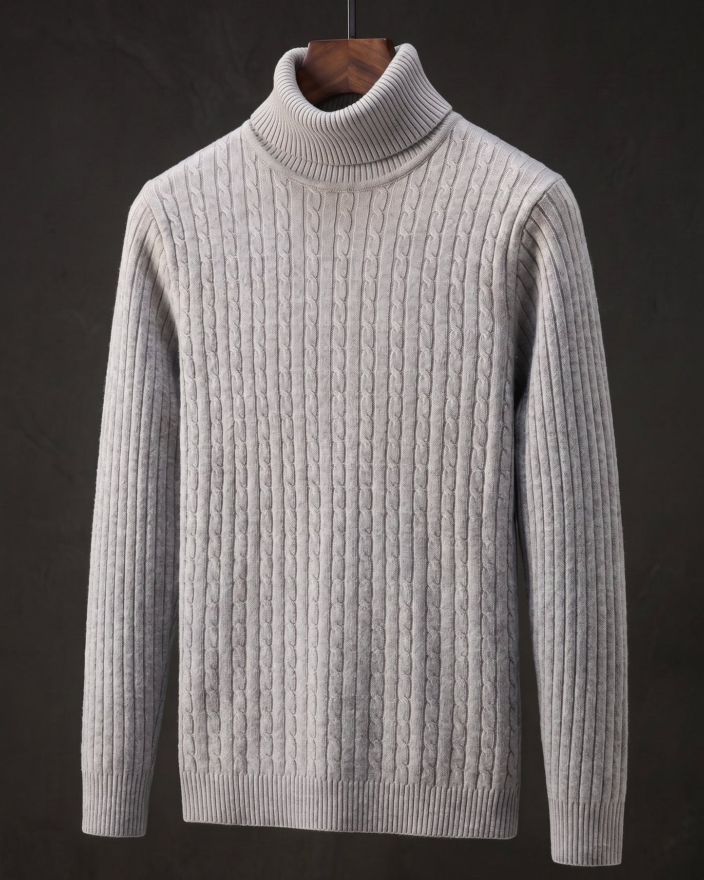 Carlo Cable-Knit Turtleneck Sweater
