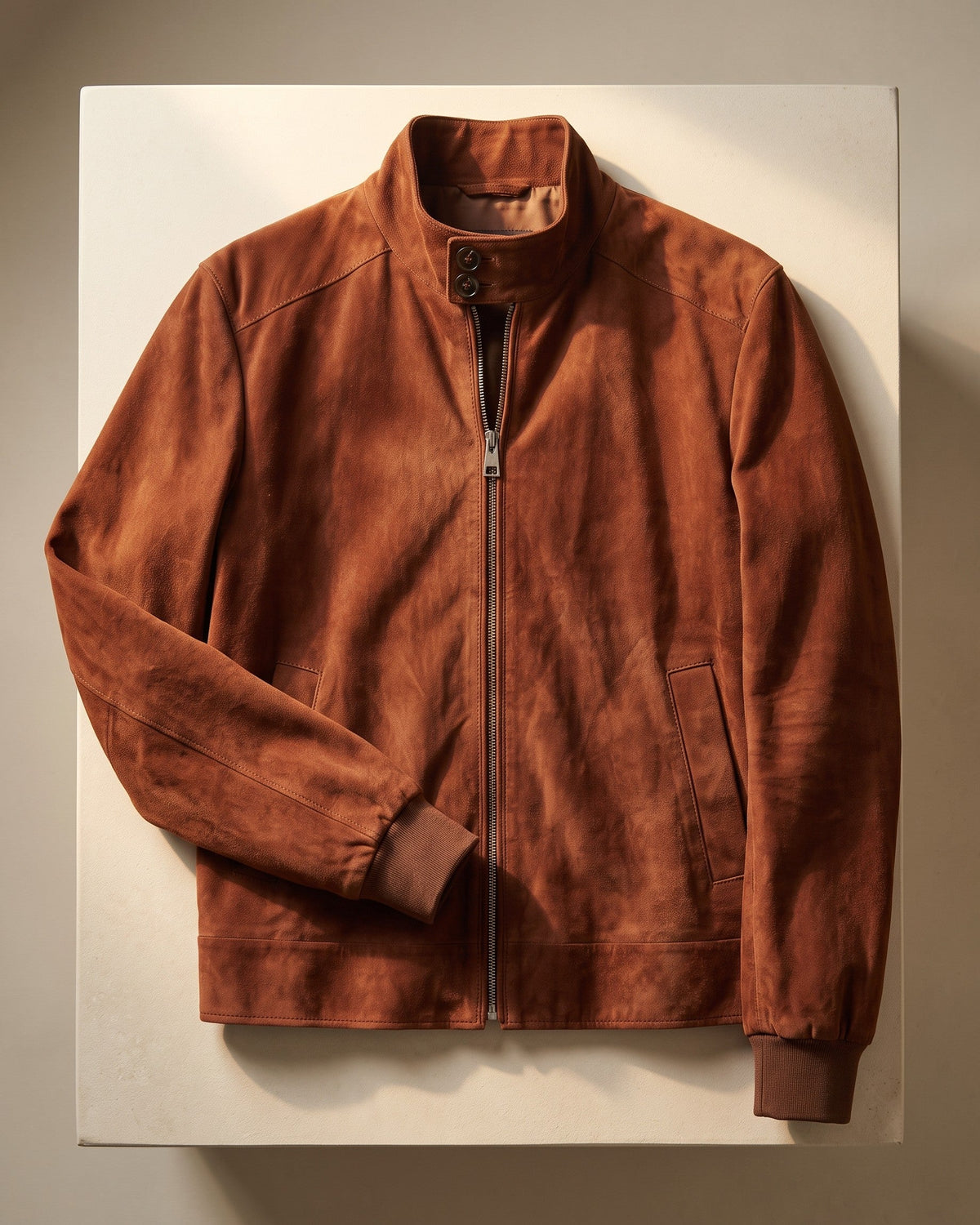 Carlo Suede Bomber Jacket